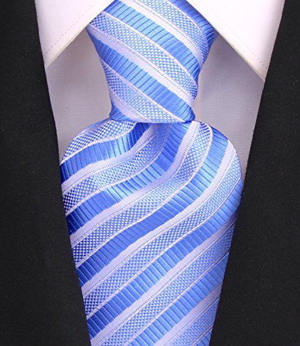 Brown and Blue Scott Allan Mens Azure Striped Necktie