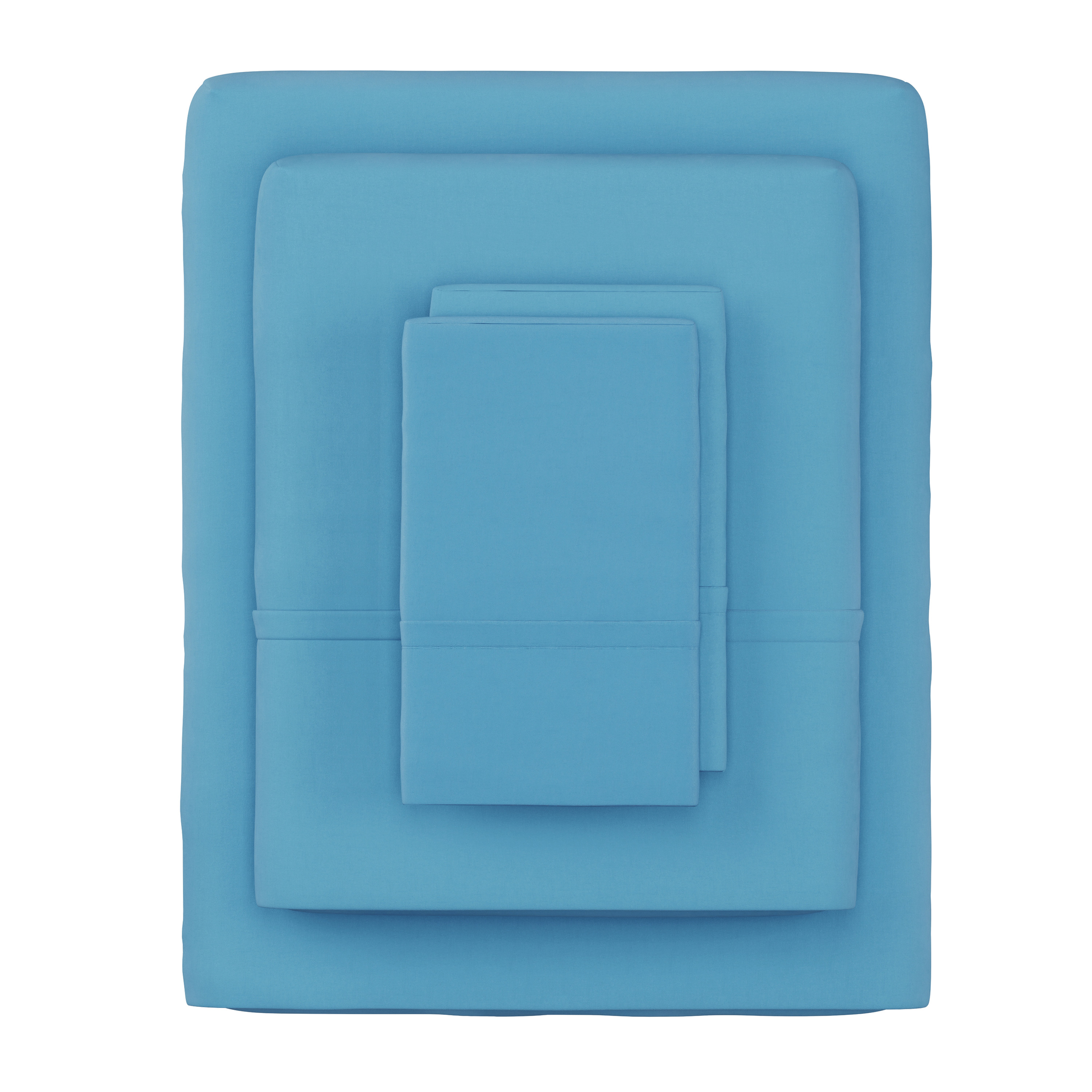 Lavish Home 3-Piece Microfiber Twin Sheet Set, Blue - image 3 of 8