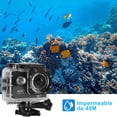 thumbnail image 3 of Camara de Accion, Camara para Moto 4K30FPS, Camara Deportiva 16M con EIS, Bater&iacute;a de 1350 mAh, Gran Angular de 170&deg;, WiFi Remoto, 2" Pantalla, C&aacute;mara de Acci&oac, 3 of 9