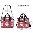 thumbnail image 3 of Lunch Bag Portable Crossbody Meal Bag Cooler Bag Insulated Lunch Bag Food Bag Handheld & Crossbody Design Little Snowman Seamless, 3 of 6