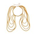 thumbnail image 3 of Cadena de hombro para mujer, cadena de hombro para mujer, joyería corporal para fiesta de graduación, playa de verano , Oro, 3 of 9