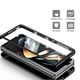 thumbnail image 3 of Z Fold 5 Case with Screen Protector, Matte Leahter Hybrid PC Hard All-Inclusive Shockproof Case with Stand for Samsung Galaxy Z Fold 5 2023, 3 of 5