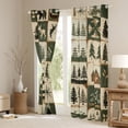 thumbnail image 3 of Manfei Bear Reindeer Blackout Curtains Set of 2 (52x84 Each) for Man, Western Framhouse Style Window Curtains, Retro Patchwork Buffalo Curtains and Drapes, Living Room Curtains Decor, 3 of 6