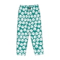 thumbnail image 4 of Naloa Green Baseball Print Women’s Ultra-Soft Comfy Pajama Lounge Pants with Pockets & Drawstring, 4 of 8
