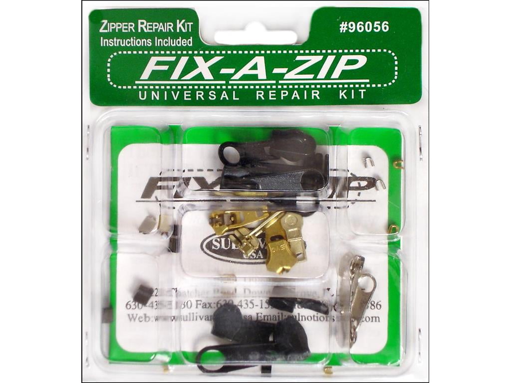 Repair Kit Instant Fix Fix A Zipper 1 Set Universal 3 Different Zipper Sizes 6pcs Zipper Black Replacement Pull Binder Zip Slider Teeth Rescued Plastic Bags Zippers