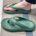 thumbnail image 6 of Fengqque Women's and Men's EVA Flip Flops Bathroom Outdoor Anti Slip Flip Flops Beach Soft Sole Slippers Green 10-10.5(44), 6 of 8