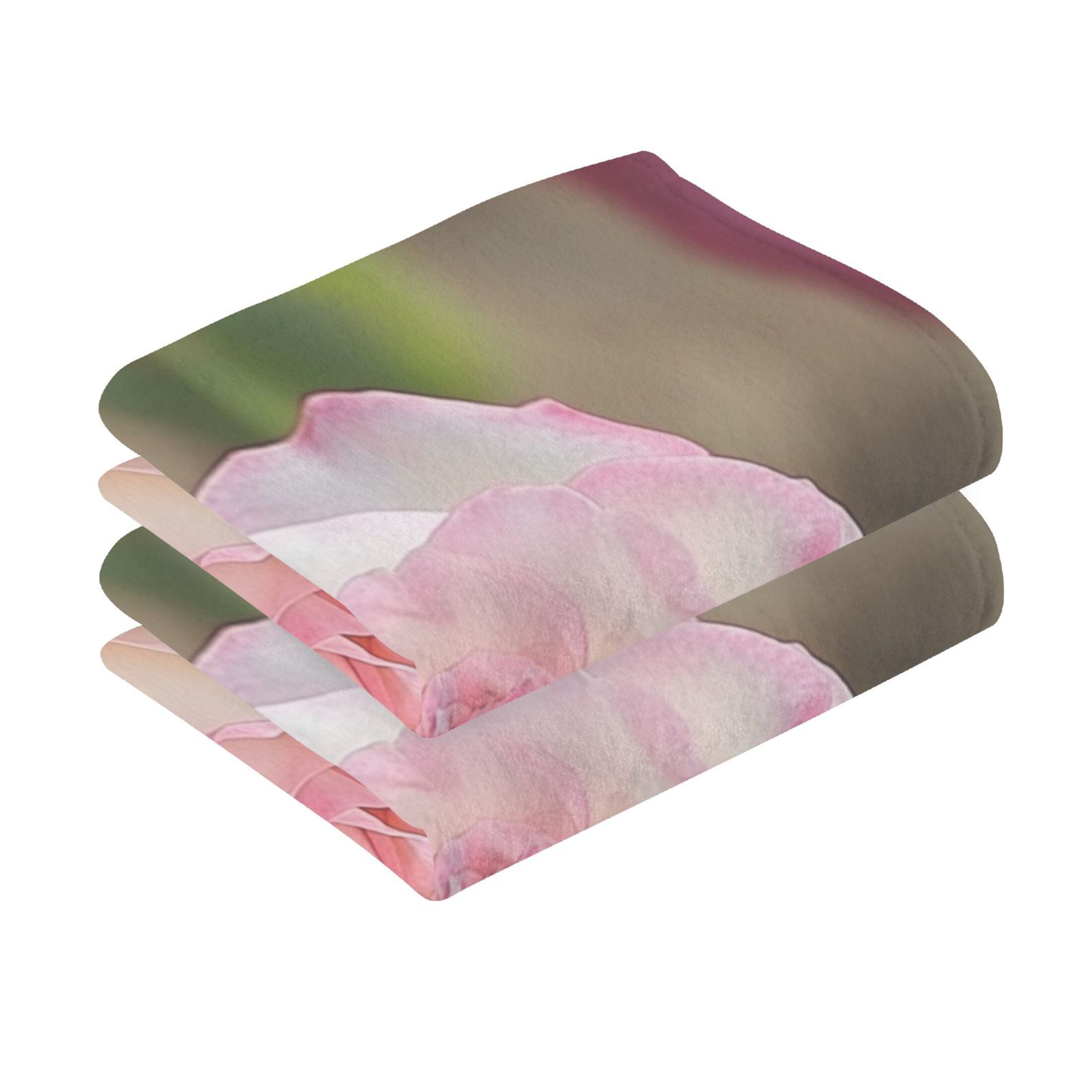 Cotton Towel Two-Piece 16x28 Inch One Sizex2 Face Towel Set Towel Set Cotton Hand Bath Towel Bathroom Beach A Pink Rose