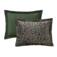 thumbnail image 3 of My Texas House Stacy 3-Piece Green Floral Printed Velvet Comforter Set, King, 3 of 4