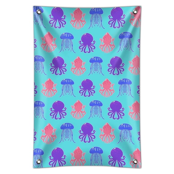 Cute Jellyfish Octopus Squid Tentacles Pattern Home Business Office Sign