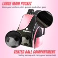 thumbnail image 3 of Mochila de fútbol Vizari Solano con compartimento para balón rosa, 3 of 8