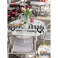 thumbnail image 5 of Outdoor Tablecloths with Umbrella Hole & Zipper, Sunflowers Round Tablecloth 54 Inch, Spring Botanical Truck Pig Wooden Grain Waterproof Table Cloth, Patio/Pool/Picnic Table Covers, 5 of 8