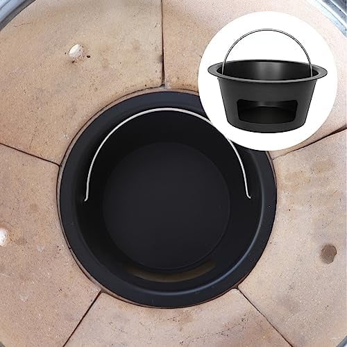 Kamado Grill Ash Can with Foldable Handle - Carbon Steel Ash Collector for Kamado Grill Joe Classic,Lightning-Fast Charcoal ash cleanup & High Temp Resistant(Applied to Classic Series)