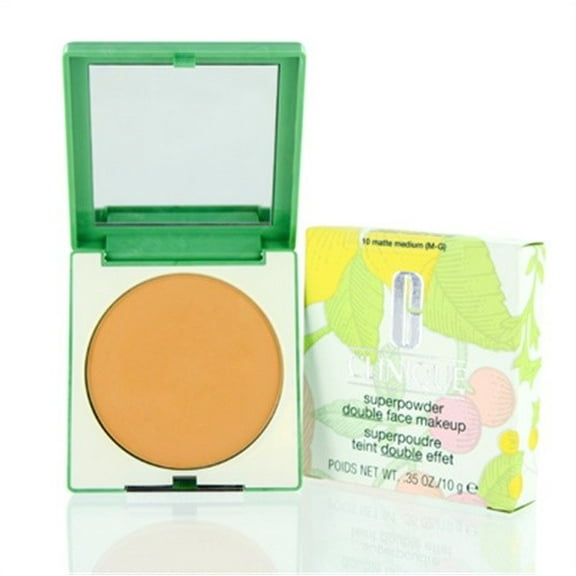 CLINIQUE SUPERPOWDER FOUNDATION 0.35 OZ CLINIQUE/SUPER POWDER DOUBLE FACE MAKEUP 10 MATTE MEDIUM .35 OZ