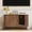 Walnut, variant on Multi-Functional Hidden Cat Litter Box Enclosure Furniture, Akaber Cat Washroom with Cat Scratch Pad, Tambour Sliding Door, Indoor Cat House for Living Room, Walnut