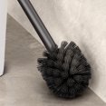 thumbnail image 4 of Bxaolu Toilet Brush, Toilet Brush and Holder Set, Bristles Toilet Bowl Brush Head with Stainless Steel&nbsp;Holder, Wall Mounted Compact Toilet Brush Set for Bathroom Deep Cleaning (1, Black), 4 of 6