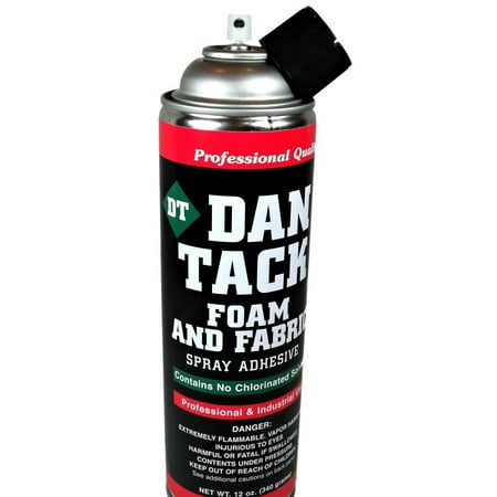 Dan Tack Dantack 2012 Professional Foam & Fabric Glue Adhesive Spray 12 oz (The Best Fabric Glue)