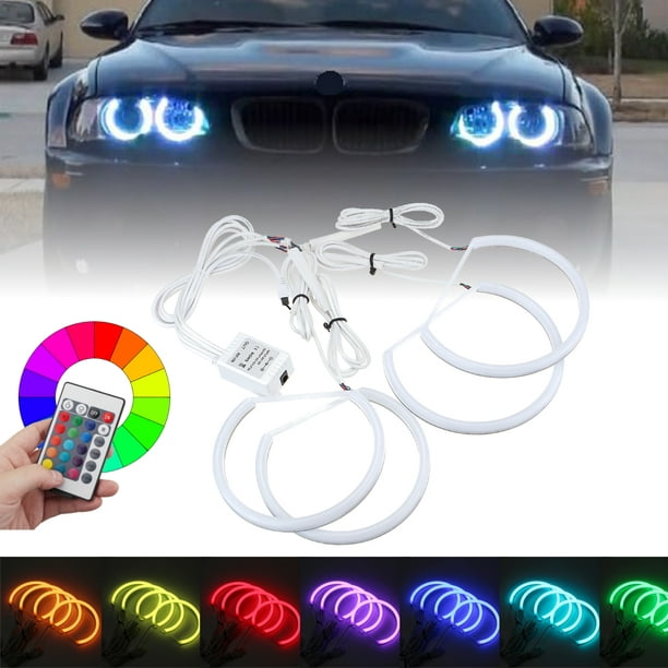 RGB LED Cotton Angel Eyes Halo Rings Multi-Colors For BMW E46/ Chevrolet  /Sierra