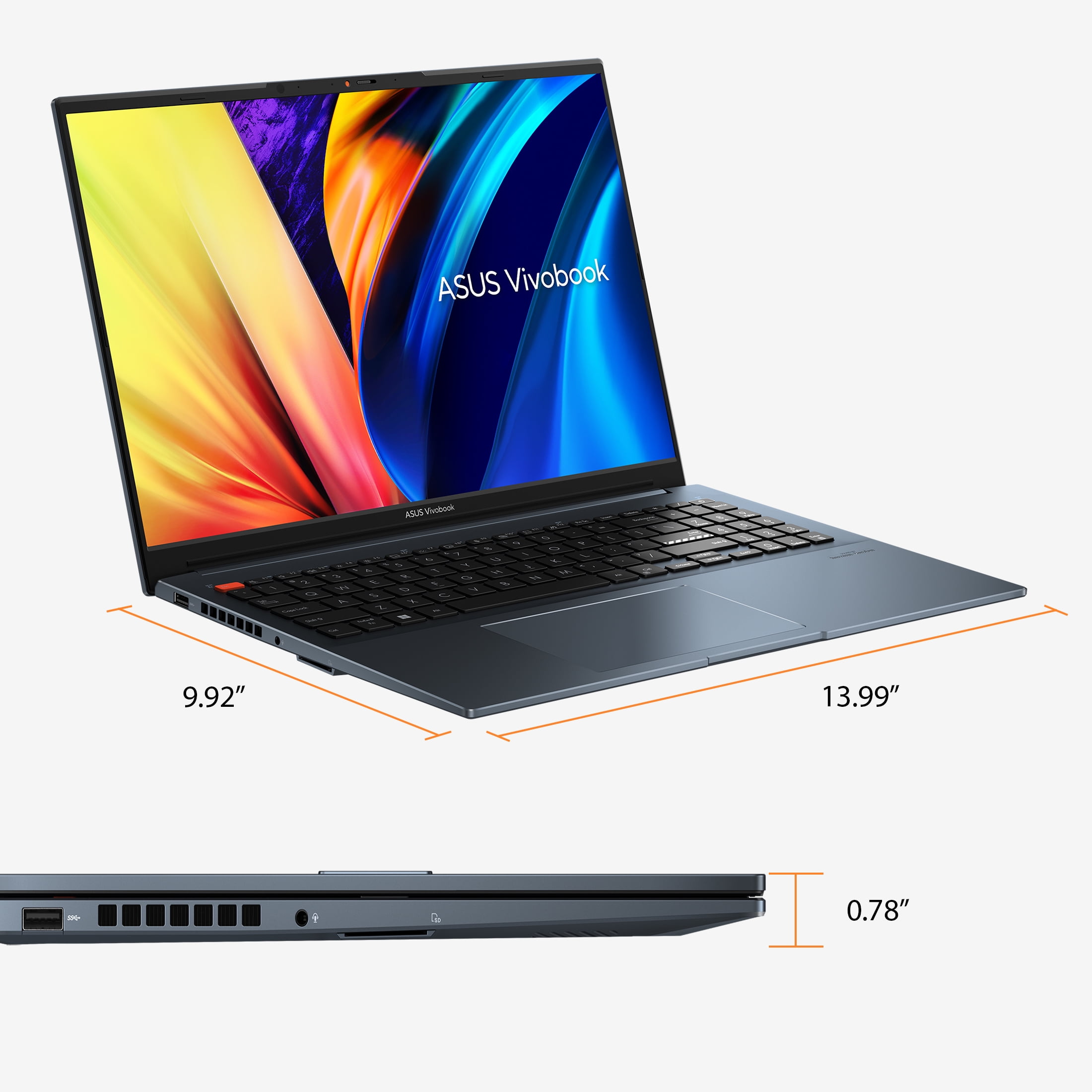 ASUS VivoBook Pro 16 Laptop, 16” 16:10 Display, Intel Core i7-13700H CPU, NVIDIA® GeForce® RTX™ 4050 GPU, 16GB RAM, 1TB SSD, Windows 11 Home, Quiet ASUS VivoBook Pro 16 Laptop, 16” 16:10 Display, Intel Core i7-13700H CPU, NVIDIA® GeForce® RTX™ 4050 GPU, 16GB RAM, 1TB SSD, Windows 11 Home, Quiet