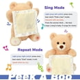 thumbnail image 4 of Peek A Boo Interactive Bear Plush Repeats What You Say Musical Singing Talking Bear Toy Stuffed Animal Electric Gifts Girls Boys, 4 of 5