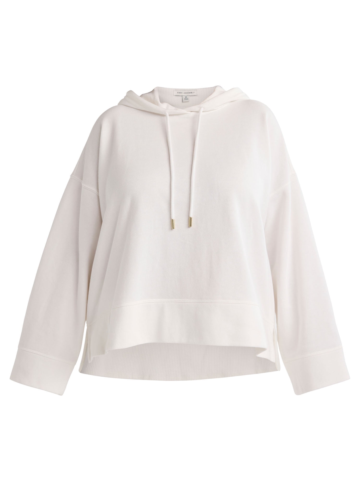 Free Assembly Women's and Women's Plus French Terry Cloth Hoodie with Long Sleeves, Sizes XS-4X