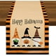 thumbnail image 1 of Camino de mesa de gnomo de Halloween con rayas naranjas y bruja, caminos de mesa de 89.8 in de largo para cocina, mesa de comedor, decoración de vacaciones, boda, fiesta, decoración interior y ex, 1 of 5