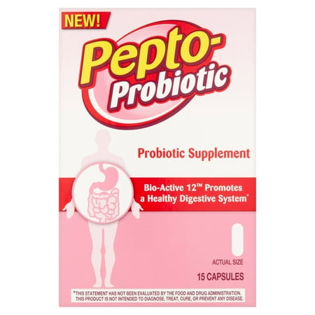 Pepto-probiotique avec supplément probiotique Bio-Active 12, 15 count
