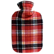 Acqua Sapone Fleece Red-Gray Fleecy Plaid Plushie Cover for 2l Fashy Bottle (bottle not included)