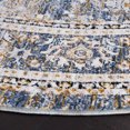 thumbnail image 3 of SAFAVIEH Moondust Elyse Oriental Polyester Area Rug, Blue/Grey, 6' x 6' Round, 3 of 8