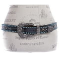 thumbnail image 3 of Western Croco Print Rhinestone & Turquoise Studded Leather Belt, 3 of 5