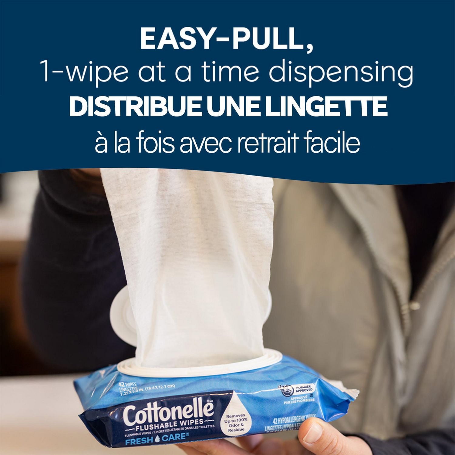 Cottonelle® Fresh Care* Flushable Cleansing Cloths Refill, 84 Cloths Refill, 84 Cloths Refill
