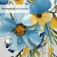 thumbnail image 4 of Bible Verse Botanical Shower Curtain Christian Scripture Jesus Quote Bath Curtain with Plant Leaves, Floral Inspirational Faith Bathroom Shower Curtain Set with Hooks Teal Yellow, 4 of 7