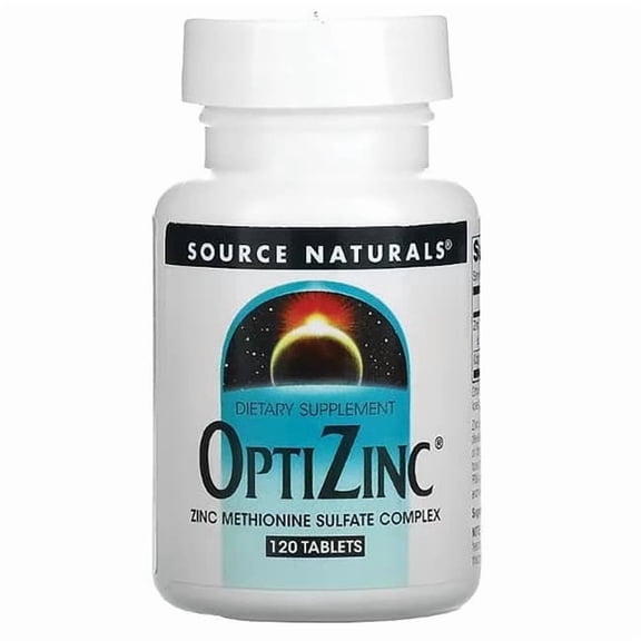 Source Naturals Optizinc Zinc Methionone Sulfate Complex - 120 Tabs