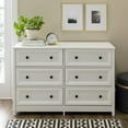thumbnail image 6 of Classic 6-Drawer Oakland Wood Dresser - White, 6 of 12