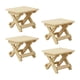 thumbnail image 2 of Juego de 4 Taburetes Plegables de Madera para Acampar, Silla Portátil, Taburete para Patio Trasero para Balcón, 2 of 9