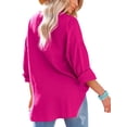 thumbnail image 5 of hirigin Women Shirt Long Sleeve Turn-down Collar Button-down Solid Tops for Casual Daily, 5 of 6