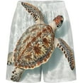 thumbnail image 3 of NICKSUN Shorts de Pyjama Amusants pour Hommes, Bas de Pyjama Courts Doux avec Poches, Été Tortue, L, 3 of 6