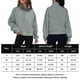 thumbnail image 2 of Sudadera Ropa de otoño con cuello alto y media cremallera para mujer, traje diario de color sólido (gris cáñamo M) Ygjytge gris cáñamo T M para Mujer, 2 of 5