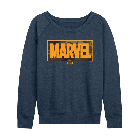 Marvel - Camo Logo - Women's French Terry Long Sleeve Pullover
