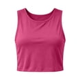 thumbnail image 6 of Babysbule Women's Sleeveless Crew Neck Muscle Crop Tank Top, Regular Fit Casual Summer Knit Blouse, 6 of 6