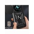 thumbnail image 4 of Shunjia Slide Window Kickstand Case for Realme 12 Plus - Anti-Shock Protective Cover with Push-Open Design, Black Shockproof Phone Shell Compatible with Realme12+, 4 of 6