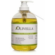 Olivella Virgin Olive Oil Face and Body Liquid Soap 16.9 oz (Pack of 2)