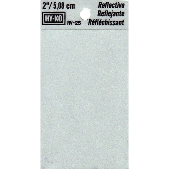 Hy-Ko RV-25/BLNK Vinyl Self-Stick Reflective with Blank Symbol, 2", Black