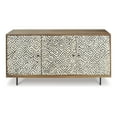 thumbnail image 5 of Signature Design by Ashley Kerrings Accent Storage Cabinet with Carved Doors, Brown Frame with Black & White Doors, 5 of 9