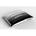 thumbnail image 2 of Ambesonne Saying Pillow Sham 2 Pack, Brush Stroke Words Graphic, 36"x20", Charcoal Grey and Black, 2 of 3
