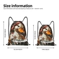 thumbnail image 2 of Saiise Cartoon Scottish Duck Pattern Sports Drawstring Backpack - String Swim Gym Bag with Wet Proof Pocket for Women&Men-Small, 2 of 6
