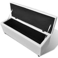 thumbnail image 2 of vidaXL Long Storage Bench Wood White, 2 of 3