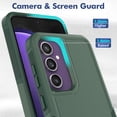 thumbnail image 4 of Decase Heavy-Duty Case for Samsung Galaxy S24 FE,Dual Layer Military Grade Drop Protection Anti-Fingerprint Anti-Scratch Hard Back Cover Silicone Bumper Shockproof Case for Galaxy S24 FE,Darkgreen, 4 of 5