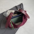 thumbnail image 2 of Bolso Hombro Ante para Mujer Con Correa Ajustable Hobo El (vino) Rojo, 2 of 9