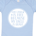 thumbnail image 4 of Inktastic Military Uncle Land is Free Nephew Boys or Girls Baby Bodysuit, 4 of 5