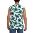 thumbnail image 4 of Daiia Blue Sunflowers Printed Men's Tank Tops,Casual Soft Sleeveless Gym Muscle Shirts Bodybuilding Tee-Small, 4 of 8
